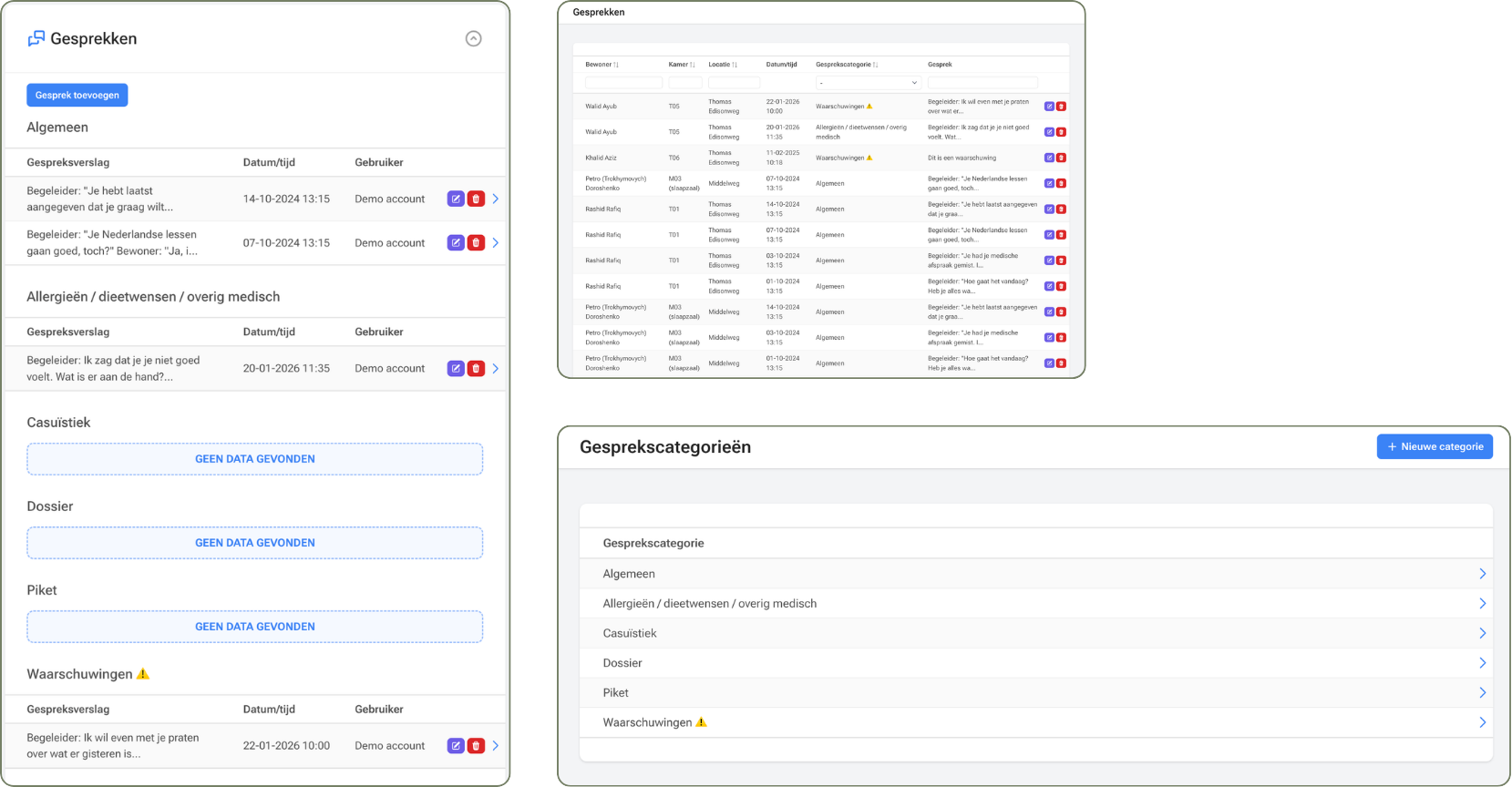 Categoriestructuur interface