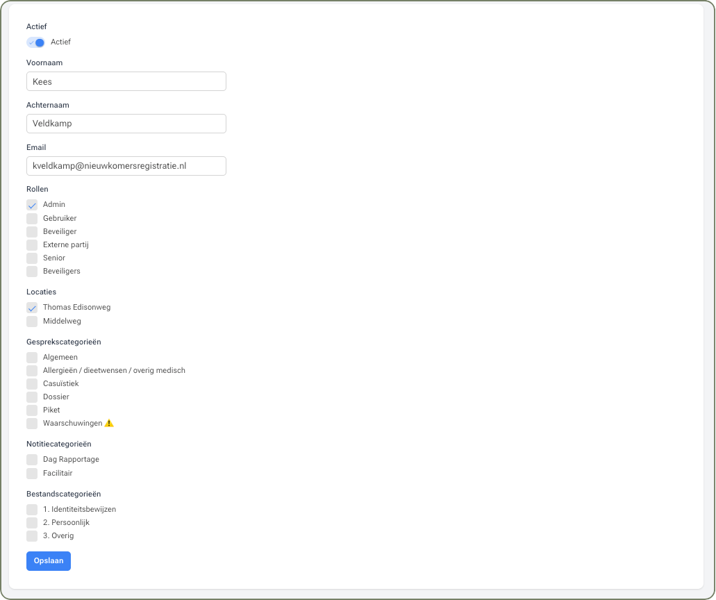 Gebruikersniveau beveiliging icon